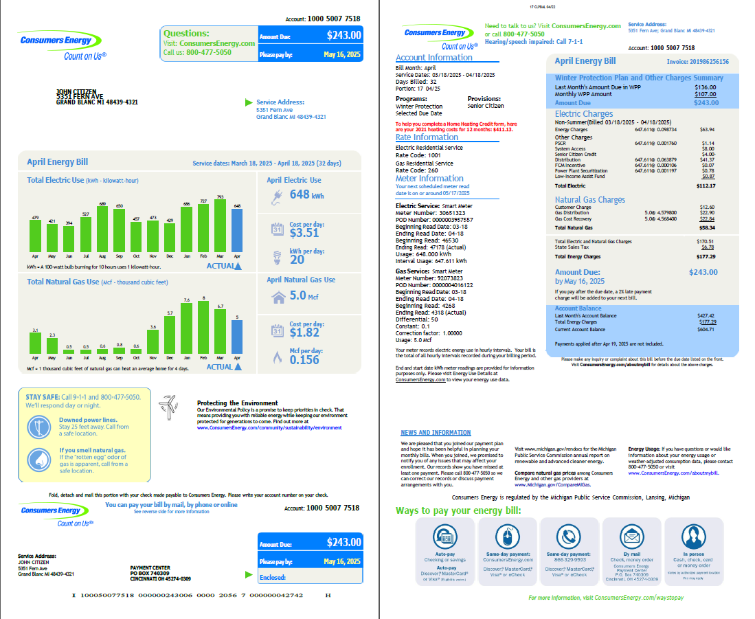  Minol USA business utility bill 